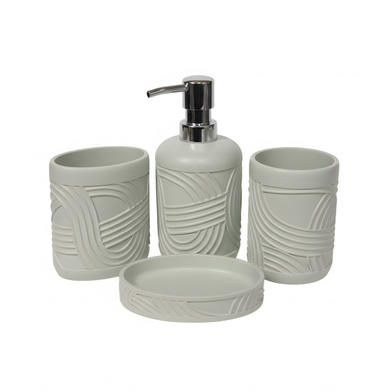 Ceramic Bathroom Set - 4 Pcs